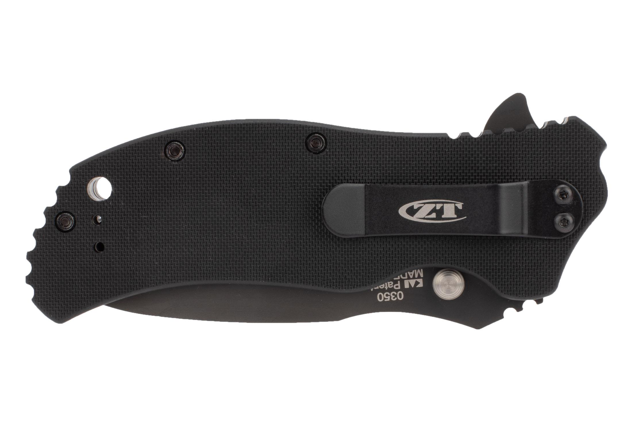 Zero Tolerance ZT 0350 Folding Knife Drop Point Recurve 3.25" Plain
